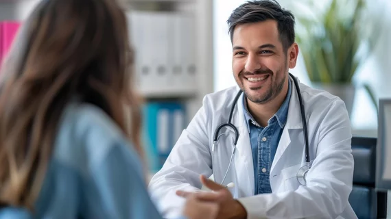 physician with patient