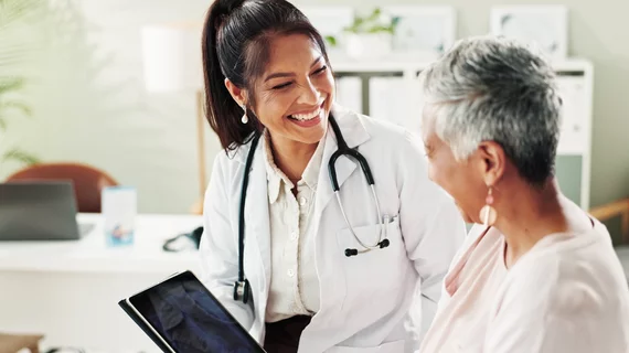 Doctor with patient