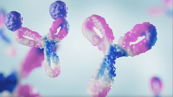 Illustration showing how procizumab captures circulating dipeptidyl peptidase 3 (cDPP3) to block this key molecular driver of shock. Illustrations courtesy of 4TEEN4 