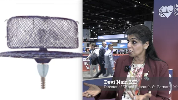 Devi Nair, MD, director of electrophysiology and research, St. Bernards Medical Center and Arrhythmia Research Group, explains how she uses concomitant left atrial appendage occlusion during EP procedures, and talks about new LAAO devices and ICE imaging.
