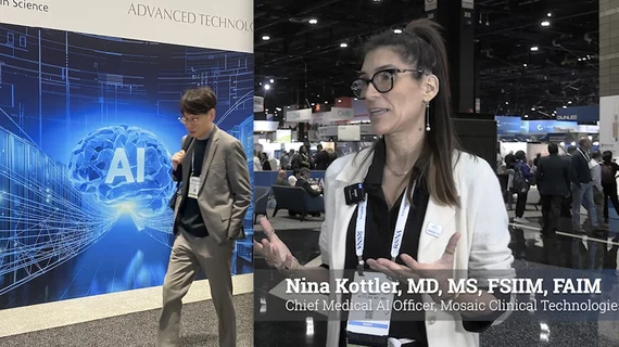 Nina Kottler, MD, MS, FSIIM, FAIM, chief medical AI officer for Mosaic Clinical Technologies, a Radiology Partners company, explains how radiology is being paid for using artificial intelligence (AI) through various payment models. #radiologyAI #RSNA #RadPartners