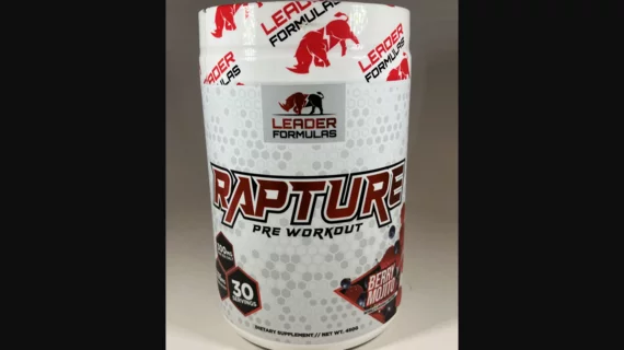 Houston-based Leader Formulas is recalling one lot of its Rapture Preworkout dietary supplement due to the presence of 1,3-dimethylamylamine (DMMA), an ingredient not listed on the product label.